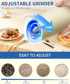 CIRCLE JOY Gravity Electric Salt and Pepper Grinder Set Automatic Salt and - Image 3