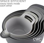 COOK WITH COLOR Nesting Plastic Mixing Bowl Set with Pour Spouts and Handles - Image 6