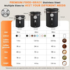 Veken Coffee Canister with Window, Airtight Stainless Steel Pantry Container - Image 3