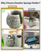 Zoeeker Ceramic Sponge Holder, Kitchen Sponge Holder Sink Caddy Organizer Dish - Image 3