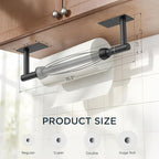 FORIOUS Paper Towel Holder Under Cabinet, Single Hand Operable - Image 7