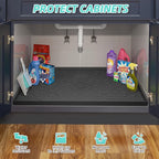 SIKADEER 25" x 22" Under Sink Mat Waterproof, Silicone Mat Kitchen Drawer Shelf - Image 5