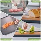 Titanium Cutting Board for Kitchen, Double Sided Pure Titanium and Wood Fiber - Image 9