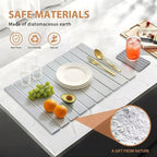 2 PCS Large Stone Dish Drying Mat - Image 4