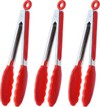 HINMAY Silicone Cooking Tongs 9-Inch Serving Tongs by HINMAY