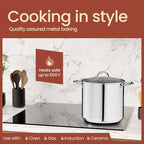 Stainless Steel Stockpot with Tempered Glass Lid 16 Quart, Durable 18/0 - Image 3