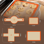 Silicone Baking Mat Set, Reusable Baking Mat, Food Safe Silicone Mats - Image 2
