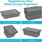 ElegantArray 12-Piece Drawer Organizer Set, 4 Sizes Versatile Plastic Vanity - Image 3