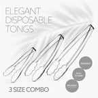 PlasticPro Clear Serving Tongs Combo Set - Image 3