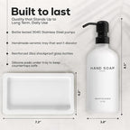 White Glass Soap and Lotion Dispenser Set - Image 3