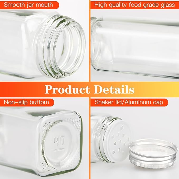 DkOvn 36pcs Glass Spice Jars, 4oz Empty Spice Jars - Image 5