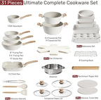 Kikcoin Pots and Pans Set Non Stick 31 Piece Kitchen Nonstick Cooking Cookware - Image 2