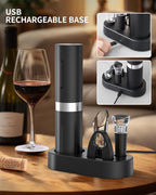 CIRCLE JOY Electric Wine Bottle Opener Set Rechargeable Wine Corkscrew Cordless - Image 4