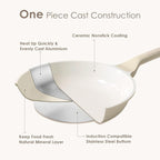 SENSARTE Nonstick Ceramic Frying Pan 12.5-Inch, Healthy Non Toxic Skillet - Image 6