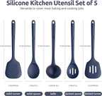 Silicone Kitchen Cooking Utensil Set: U-Taste High Heat Resistant 13.6in - Image 2