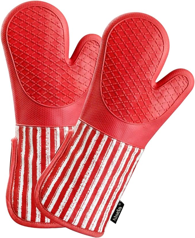 Alselo Silicone Oven Mitts Heat Resistant 932℉ by Alselo-Enjoyahealthylife