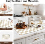 17" x 32" Checkered Dish Drying Mat - Image 7
