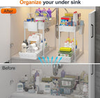 Sevenblue Under Sink Organizer, Bathroom Organizers and Storage, 2 Tier - Image 3