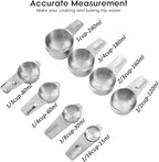 DOTINGHUX 8 Pcs Stainless Steel Measuring Cups Set, Kitchen Measuring Cup - Image 3