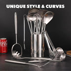 18/10 Stainless Steel Cooking Utensils Set - Image 3