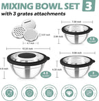 TeamFar Mixing Bowls, For Kitchen Mixing/Baking/Storing/Prepping, Visible & - Image 2