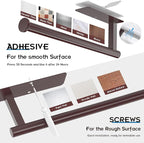 ASTOFLI Paper Towel Holder Under Cabinet No Drilling, Self Adhesive Paper Towel - Image 3