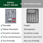 ROYAL CRAFT WOOD Luxury Bamboo Kitchen Drawer Organizer - Image 9