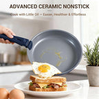 Ammeloo 18-Piece Ceramic Pots and Pans Set Non Stick, Non Toxic Cookware Set - Image 3