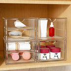 caktraie Acrylic Makeup Organizer, 4 Pack Drawer Organizer - Image 2