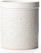 Kitchen Utensil Holder, 7 Inches Large Ceramic Utensil Holder by MIKIGEY