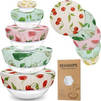 5-Size Reusable Beeswax Bowl Covers by Revahope