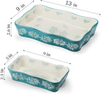 Baking Dish Casserole Dish Ceramic Lasagna Pan 2-Pcs Bakeware Sets Baking - Image 2