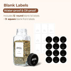 ComSaf Large Spice Jars, Empty Spice Containers and Square Spice Bottles - Image 2