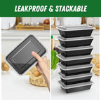 Dealusy 50 Pack 38 oz Meal Prep Containers Reusable - Image 4