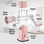 Zulay Kitchen Rotary Cheese Grater 5 Blade Cheese Shredder - Image 8