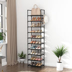 LANTEFUL 10 Tiers Tall Shoe Rack 20-25 Pairs Boots Organizer Storage Sturdy - Image 7