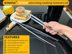 JETKONG 2 Pcs 16-Inch Kitchen Tweezers Extra Long Tweezer Tongs, Heavy Duty - Image 3