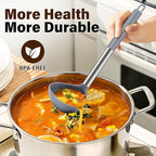 3Pcs Silicone Cooking Spoon Set, Kitchen Utensils Include Solid & Slotted Spoon - Image 6