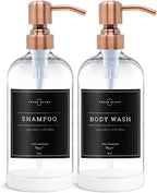 Vine Creations Clear Glass Soap Dispenser, 2 Pack Kitchen Soap Dispenser Set - Image 7
