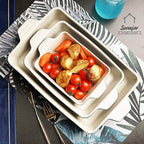 Sweejar Ceramic Bakeware Set, Rectangular Baking Dish - Image 3