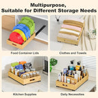Housolution Pull Out Food Container Lid Organizer - Image 8