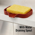 Zulay Kitchen Small Silicone Sponge Holder – Space-Saving Sink Organizer Tray - Image 8