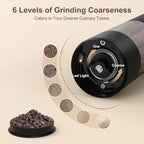 Ultrean Pepper Grinder, Rechargeable Salt and Pepper Grinder Set - Image 3