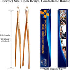 JETKONG 2 Pcs 12-Inch Kitchen Tweezers Cooking Tweezer Tongs Stainless Steel - Image 7