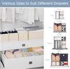 Criusia Drawer Organizer Clothes, 16 Pack Underwear Drawer Organizers, Foldable - Image 6