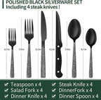 EWFEN 24-Piece Black Silverware Set - Image 2