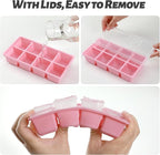 Large Ice Cube Trays with Lid, Jrisbo 2 Pack Stackable Silicone Ice Cube Molds - Image 2