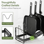 MUDEELA Pot Rack Pan Organizer inside Cabinet - Image 3