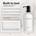White Glass Hand and Dish Soap Dispenser Set by Brighter Barns - Image 3