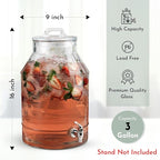 3 Gallon Glass Drink Dispensers - Image 5